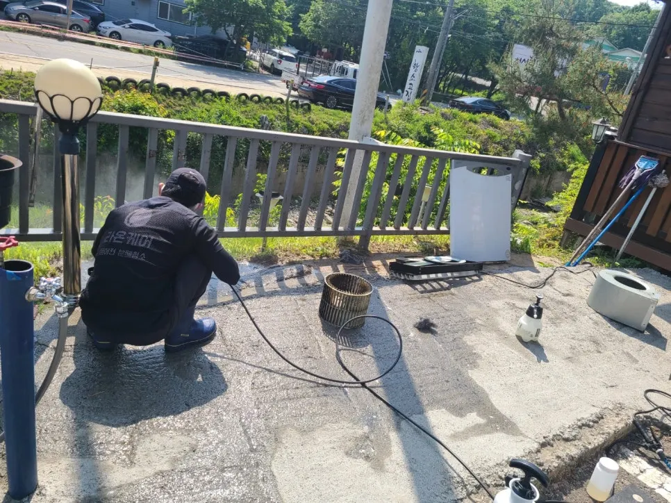하남 고깃집 에어컨 청소 완전 분해 사진 8