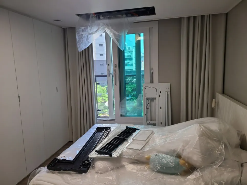 강남에어컨청소 전문업체 라온케어의 디테일한 시스템 에어컨 분해 청소 후기 사진 4