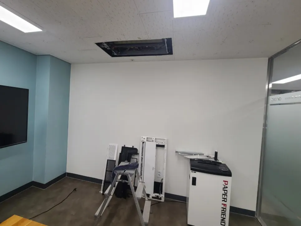 평택에어컨청소 상가건물 대량 에어컨 청소 현장 사진 5