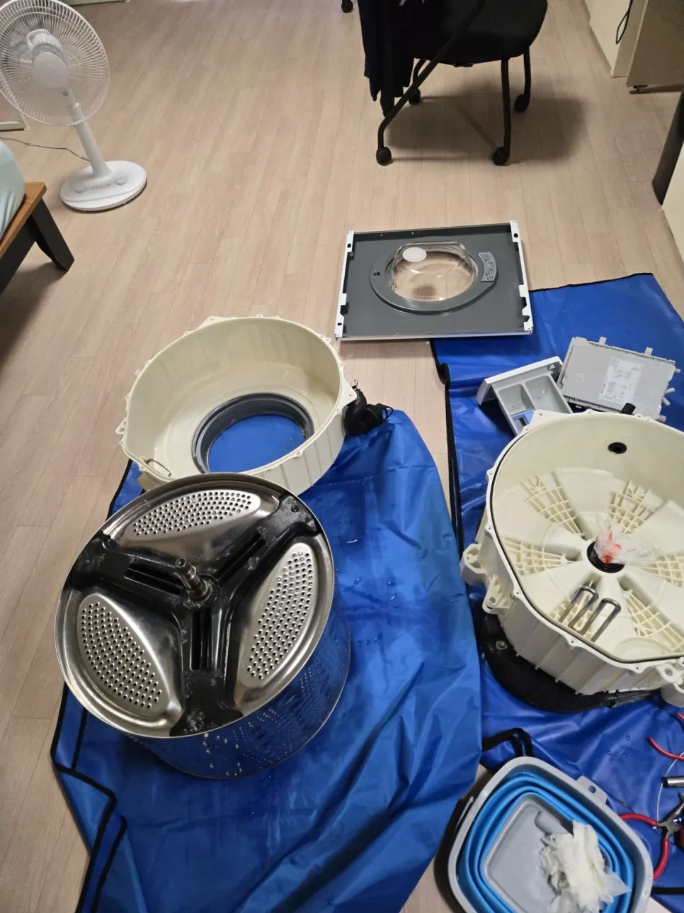 "타 업체에선 불가능, 부천 세탁기분해청소 라온케어는 가능" 건조기와 2단설치 불가능을 가능으로 만듭니다! 사진 8